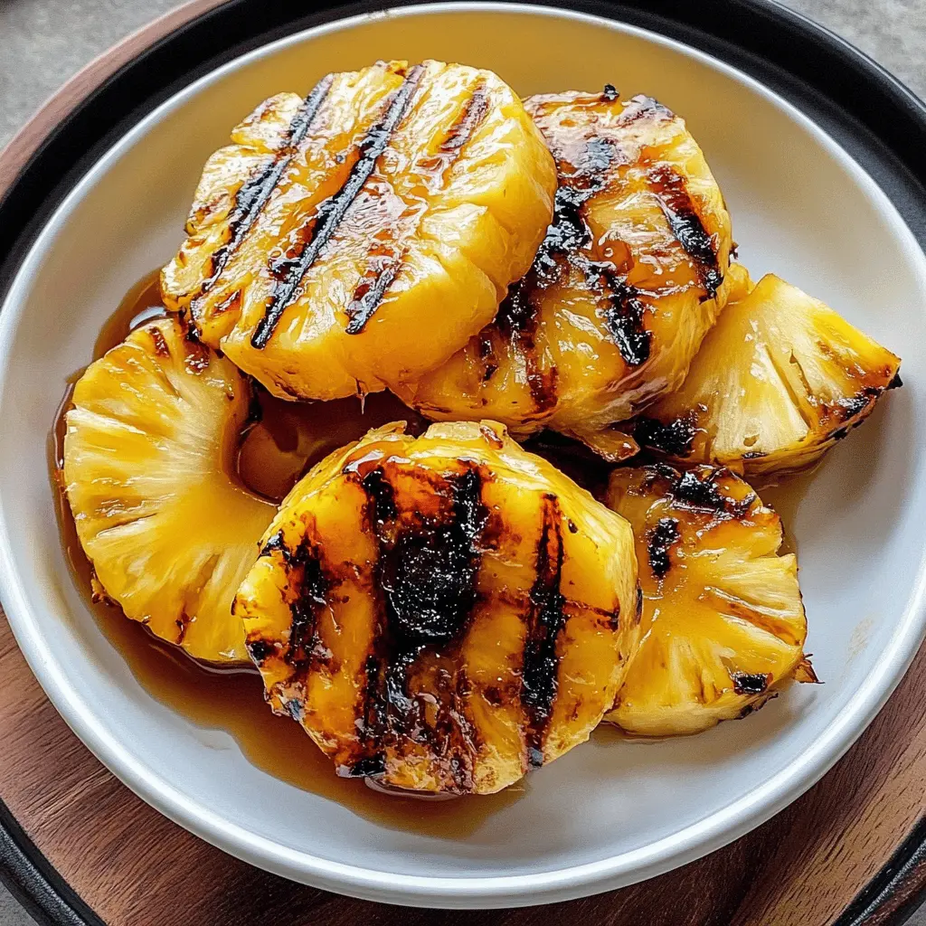 Sweet, juicy grilled pineapple topped with rich caramelized brown sugar—this is a simple yet delicious treat! Perfect for summer parties or a quick dessert at home, this recipe showcases the natural flavors of fresh pineapple. Save this pin for your next cookout or family gathering and enjoy a delightful taste of tropical bliss!