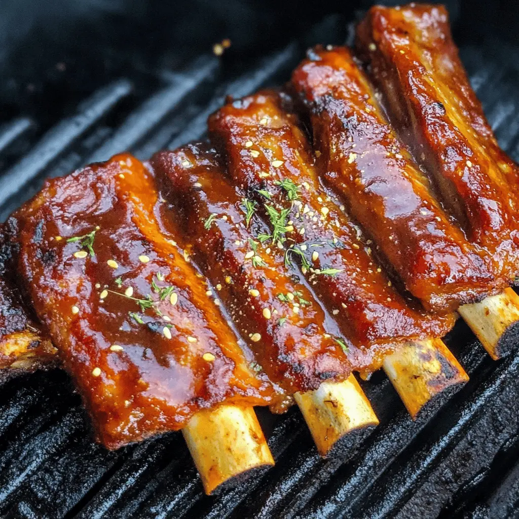 Get ready for a mouthwatering barbecue experience with these fall-off-the-bone ribs! This grilled recipe features tender pork ribs coated in a delicious homemade spice rub that melts in your mouth. Perfect for family gatherings or summer cookouts, these ribs will have everyone asking for seconds. Save this recipe now to impress your guests at your next outdoor event!