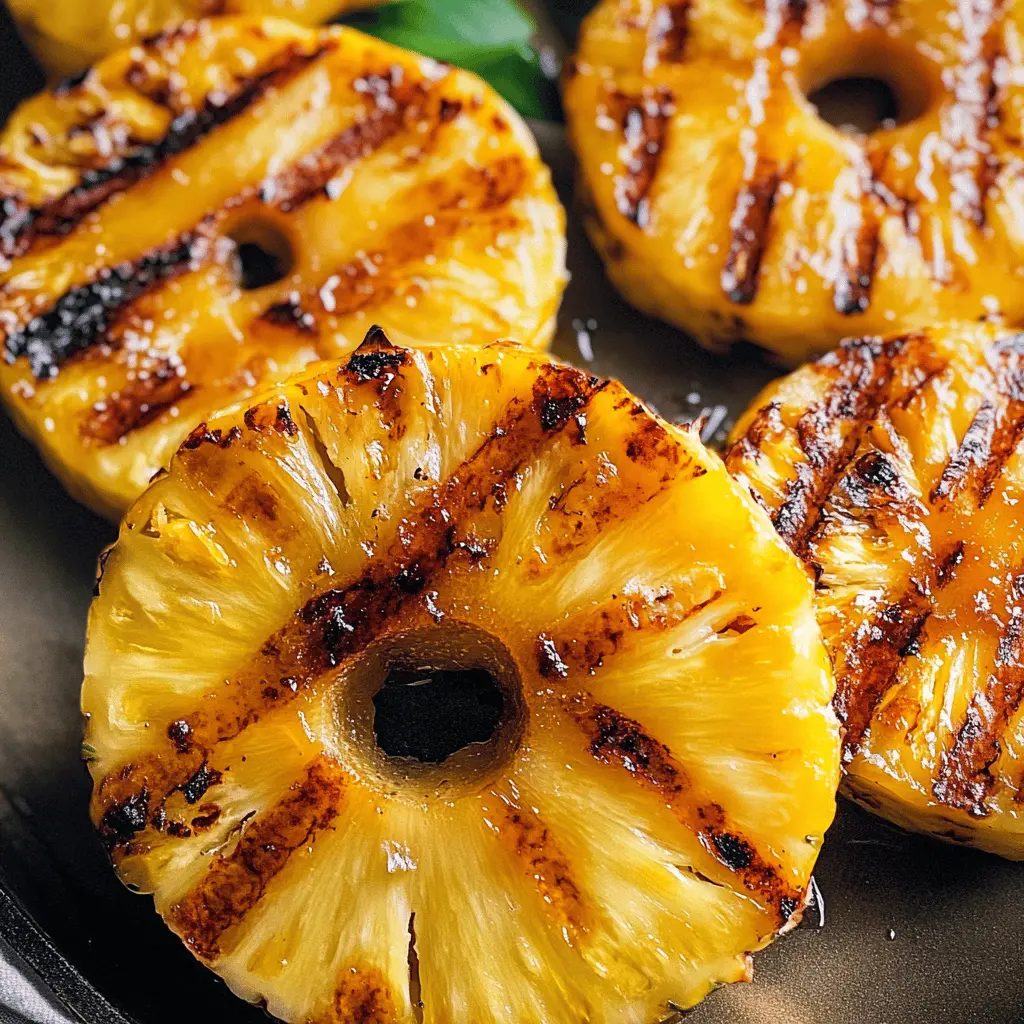 Sweet, juicy, and bursting with flavor! This Honey Glazed Grilled Pineapple recipe is the perfect addition to your summer BBQs or a refreshing dessert. With a simple glaze of honey and a hint of cinnamon, this dish pairs beautifully with grilled meats or can be enjoyed on its own. Save this recipe to bring a taste of the tropics to your next gathering!