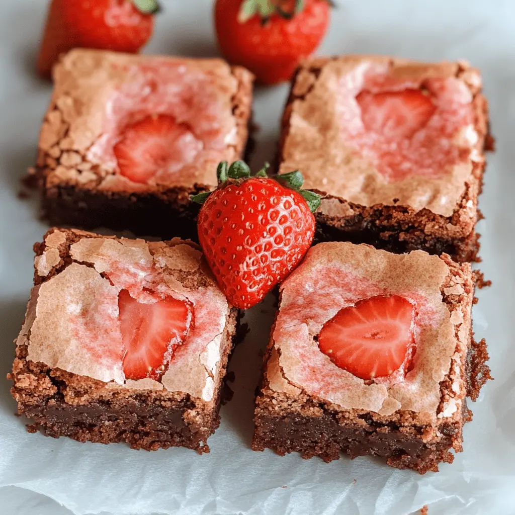 Sink your teeth into these delicious Strawberry Brownies! Made with rich chocolate and fresh strawberries, these brownies are the perfect sweet treat for any occasion. They're easy to whip up and are sure to impress your family and friends. Don't forget to save this recipe for your next dessert night or picnic! 🍓🍫