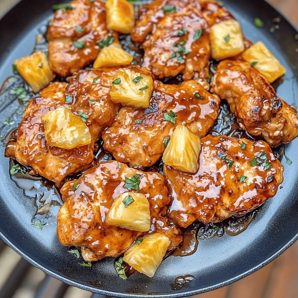 Looking for a delicious twist on dinner? This Whiskey Pineapple Chicken is here to impress! Juicy chicken marinated in a sweet and tangy whiskey-pineapple glaze creates a flavorful dish that's perfect for a family meal or a backyard barbecue. Save this recipe to make a memorable dinner tonight or any time you want to bring some fun to the table!